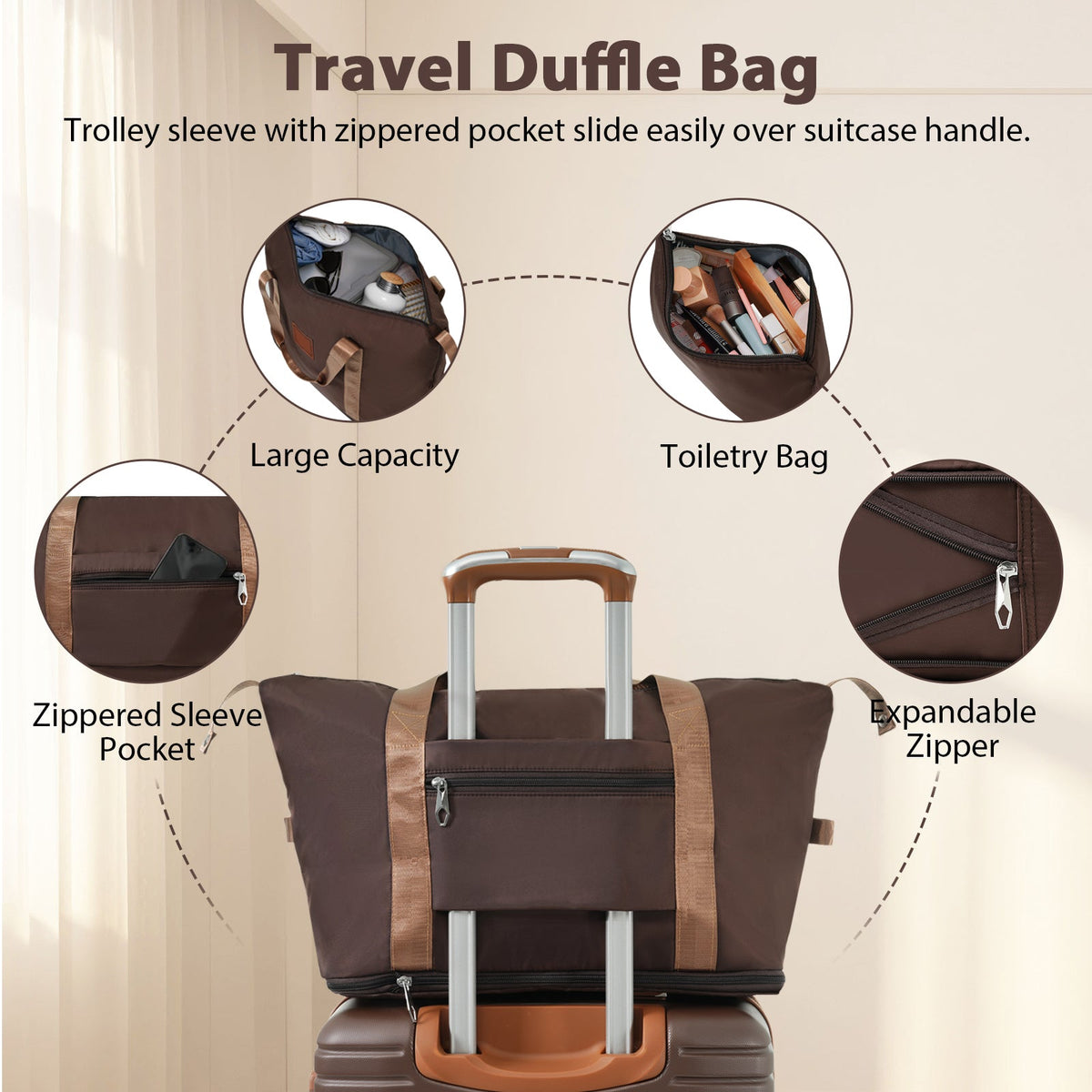 Rashemi Suitcase Premium – Brown – description photo 9