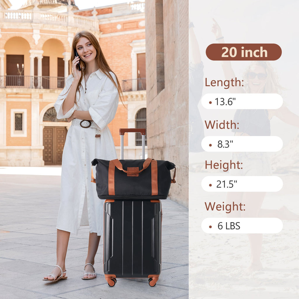 Rashemi Suitcase Premium – Black Brown – description photo 3