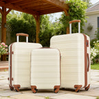 Rashemi 3-Piece Suitcase Set – Antique White – foto 4 uit beschrijving