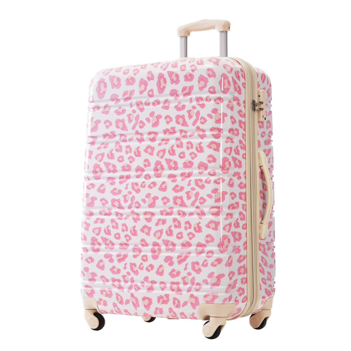 Rashemi 3-Piece Suitcase Set – Pink Leopard – beschrijvingsfoto 11