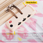 Rashemi 3-Piece Suitcase Set – Pink Leopard – beschrijvingsfoto 3