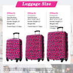 Rashemi 3-Piece Suitcase Set – Hot Pink – foto 1 uit beschrijving