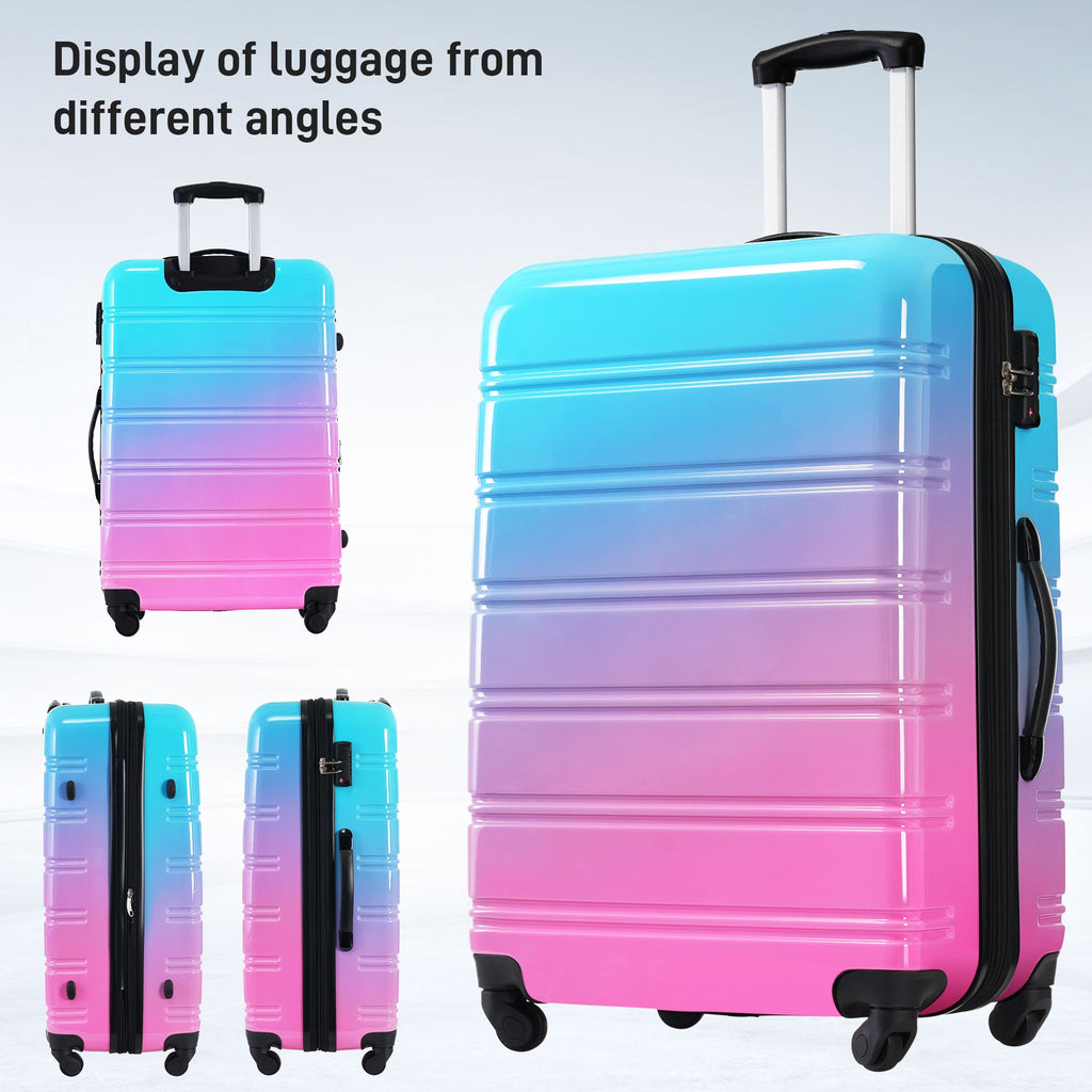 Rashemi 3-Piece Suitcase Set – Blue & Red – beschrijvingsfoto 8
