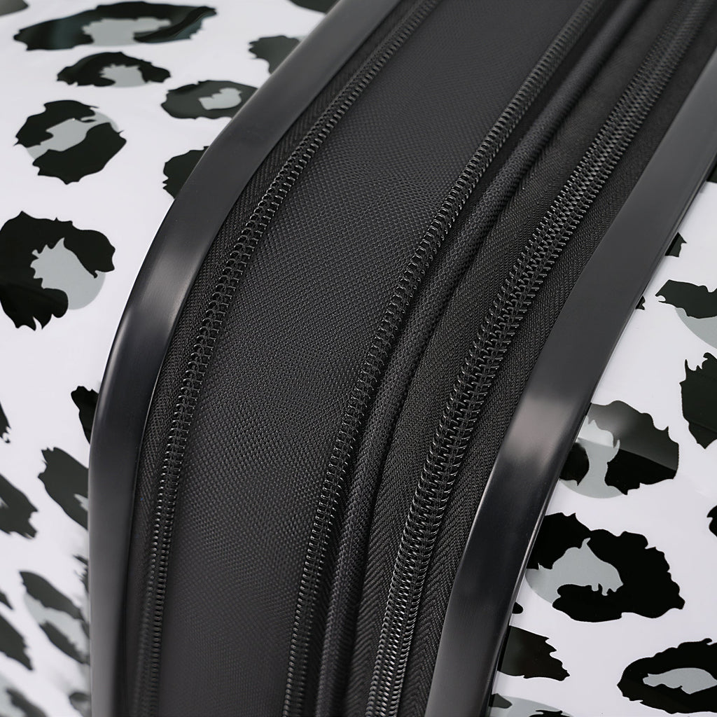 Rashemi 3-Piece Suitcase Set – Black & White Leopard – beschrijvingsfoto 12