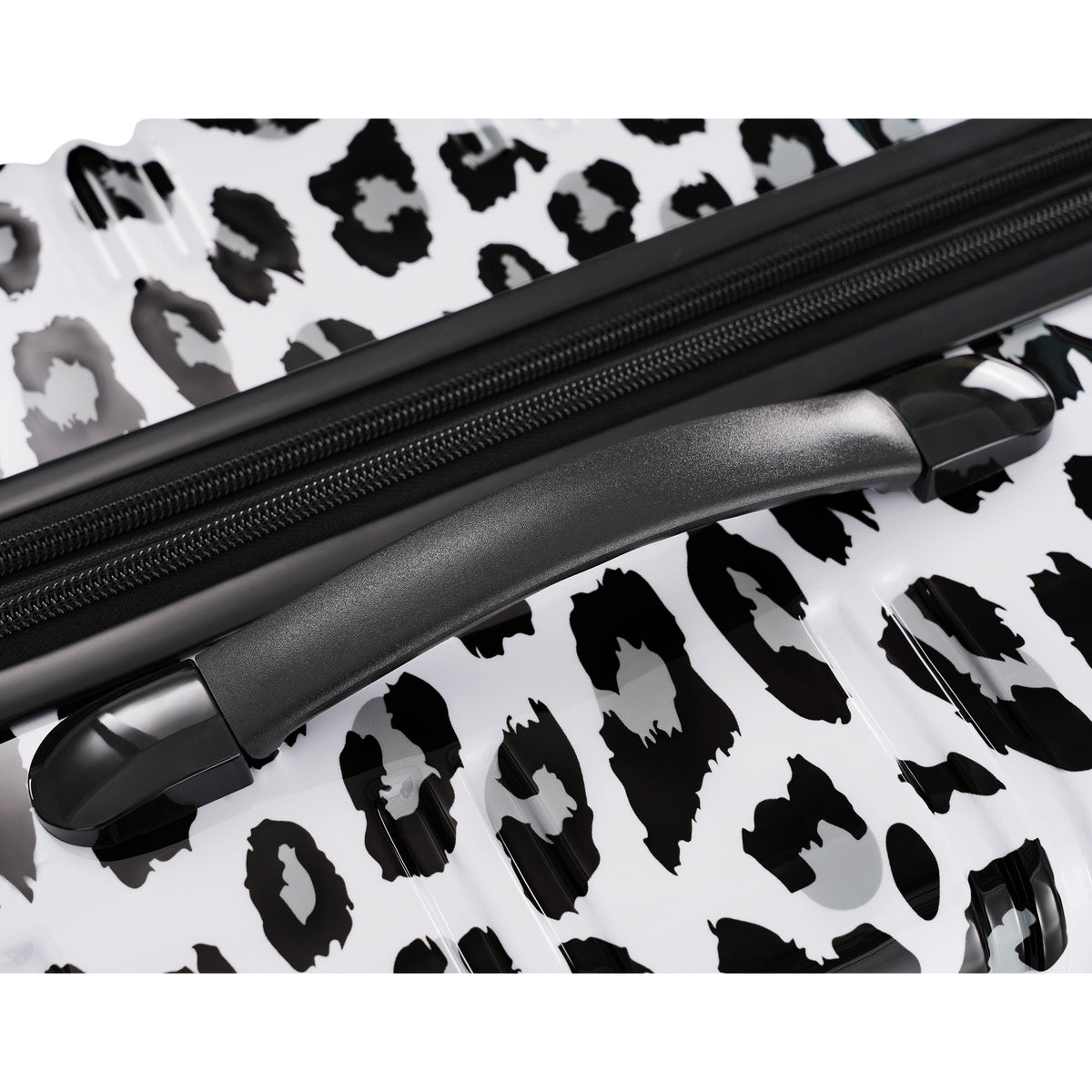 Rashemi 3-Piece Suitcase Set – Black & White Leopard – beschrijvingsfoto 9