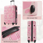 Rashemi 3-Piece Suitcase Set – Pink – beschrijvingsfoto 1
