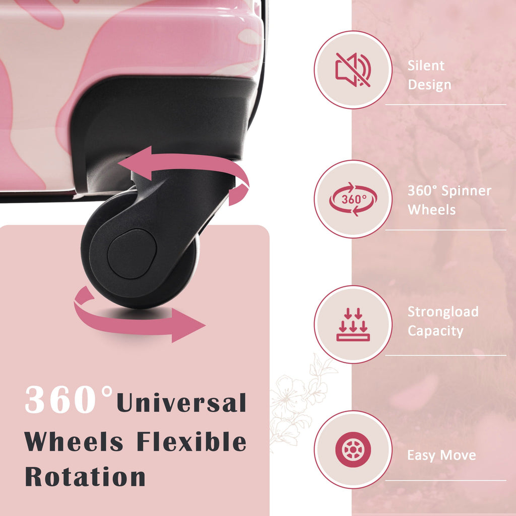 Rashemi 3-Piece Suitcase Set – Pink – beschrijvingsfoto 2