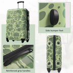 Rashemi 3-Piece Suitcase Set – Green – beschrijvingsfoto 1