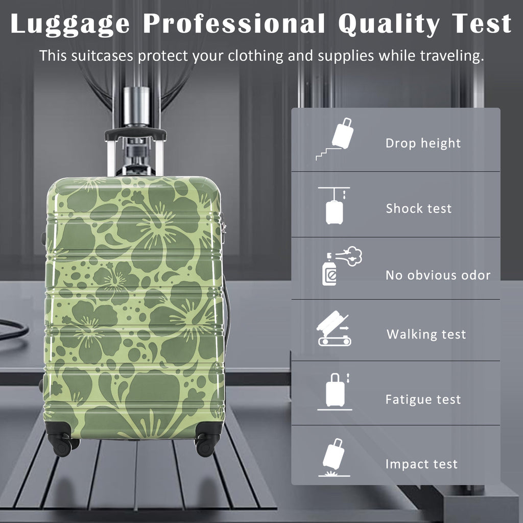 Rashemi 3-Piece Suitcase Set – Green – beschrijvingsfoto 3