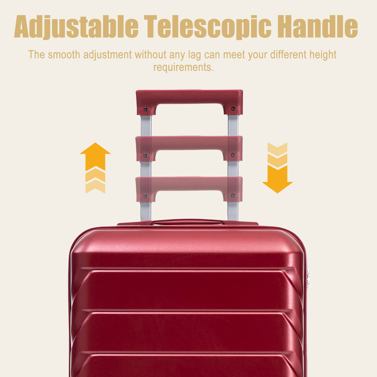 Rashemi Suitcase – Wine Red – productfoto 3 uit beschrijving