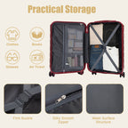 Rashemi Suitcase – Wine Red – productfoto 5 uit beschrijving