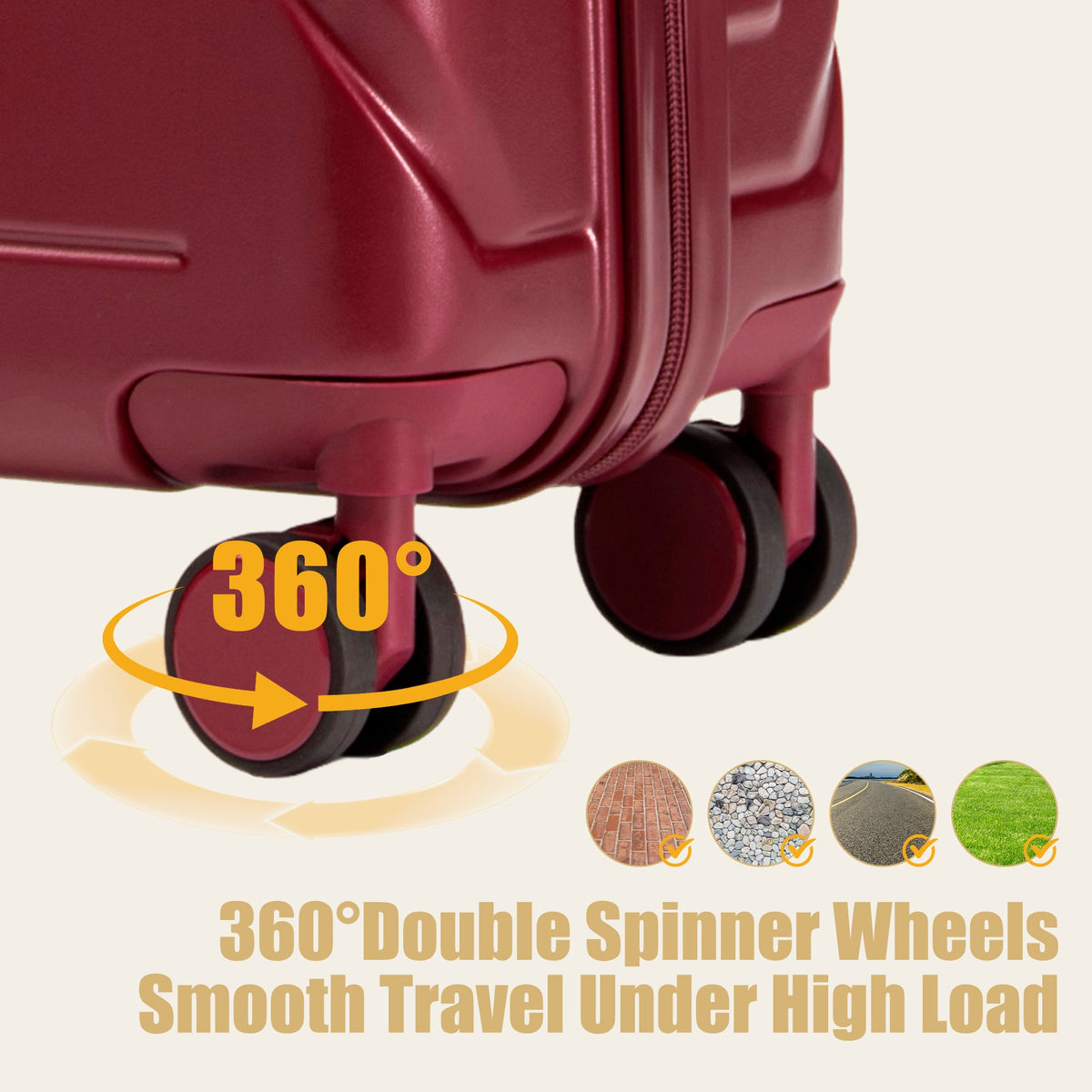 Rashemi Suitcase – Wine Red – productfoto 6 uit beschrijving