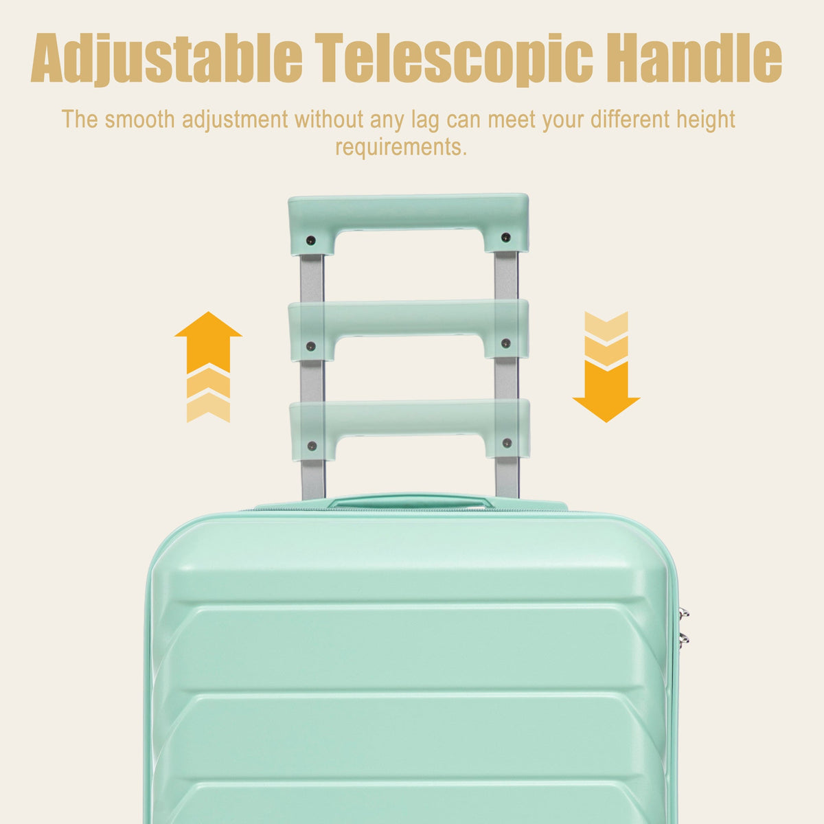 Rashemi Suitcase – Mint Green – productfoto 3 uit beschrijving