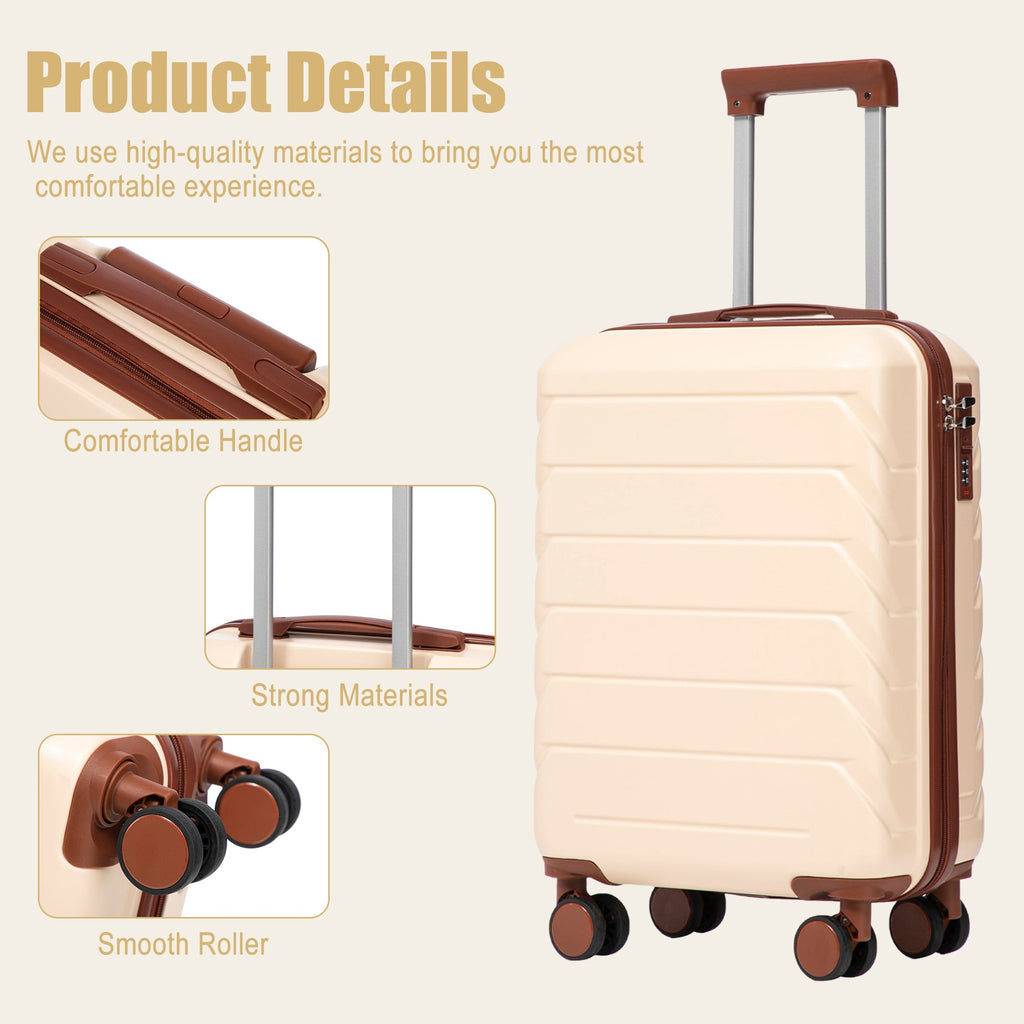 Rashemi Suitcase – Beige – productfoto 2 uit beschrijving