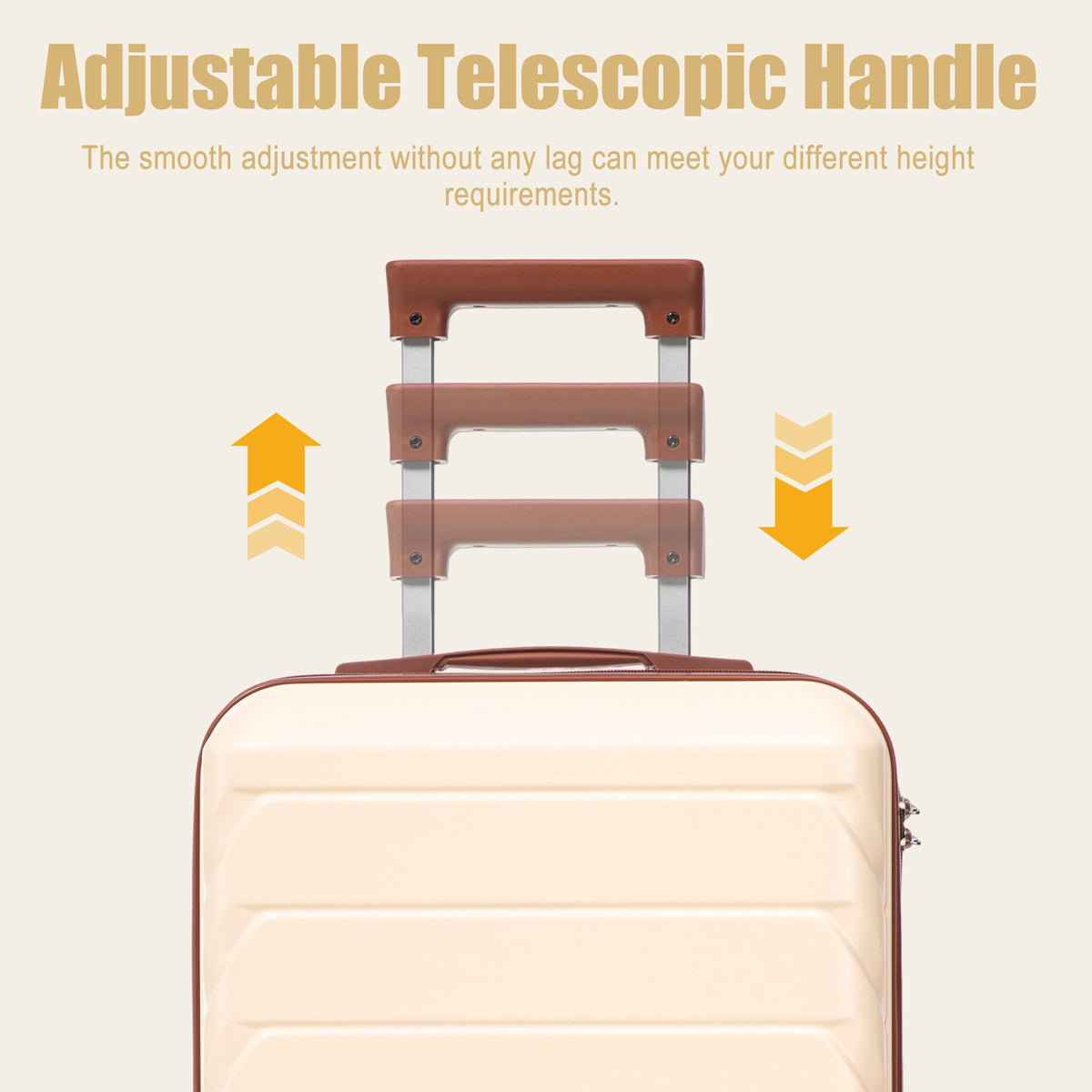 Rashemi Suitcase – Beige – productfoto 3 uit beschrijving