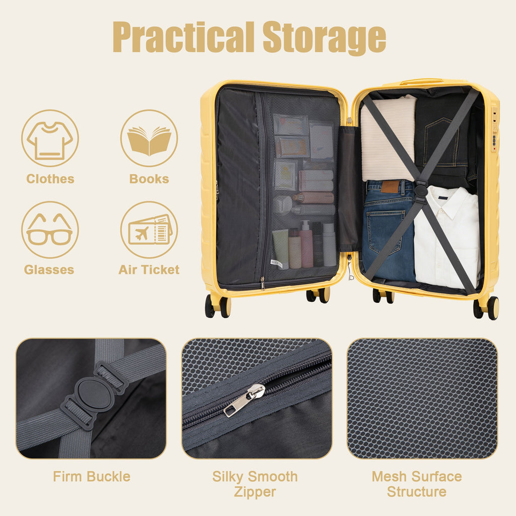 Rashemi Suitcase – Yellow – productfoto 6 uit beschrijving