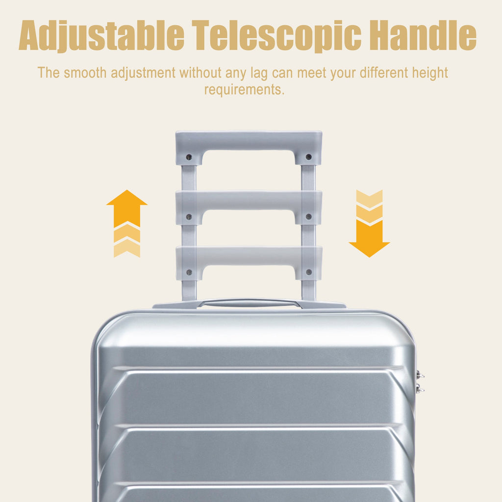 Rashemi Suitcase – Silver – productfoto 3 uit beschrijving