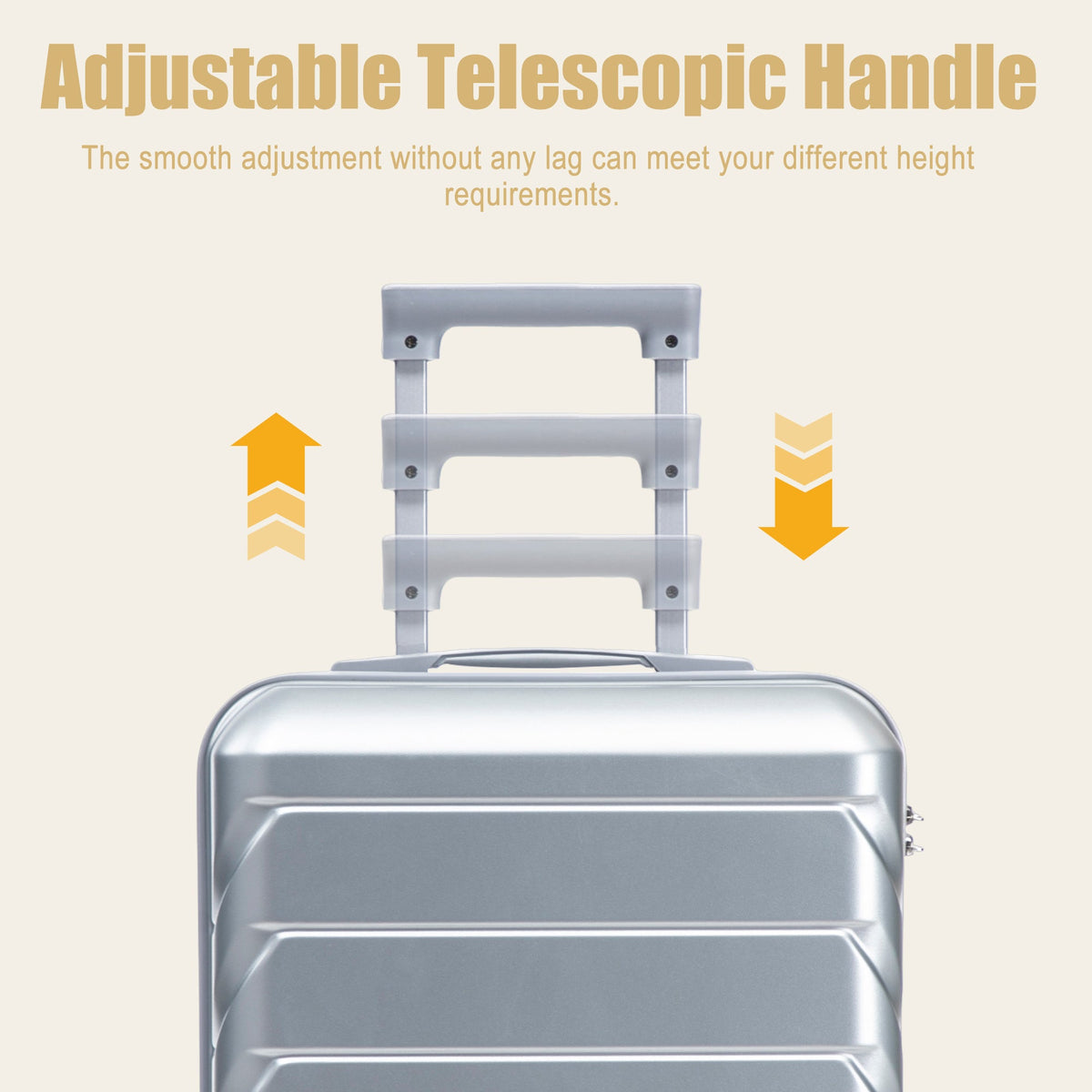Rashemi Suitcase – Silver – productfoto 3 uit beschrijving