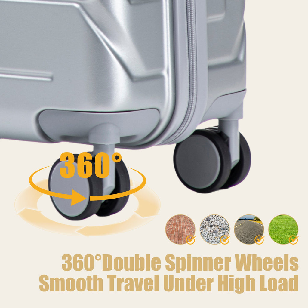Rashemi Suitcase – Silver – productfoto 5 uit beschrijving