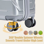 Rashemi Suitcase – Silver – productfoto 5 uit beschrijving